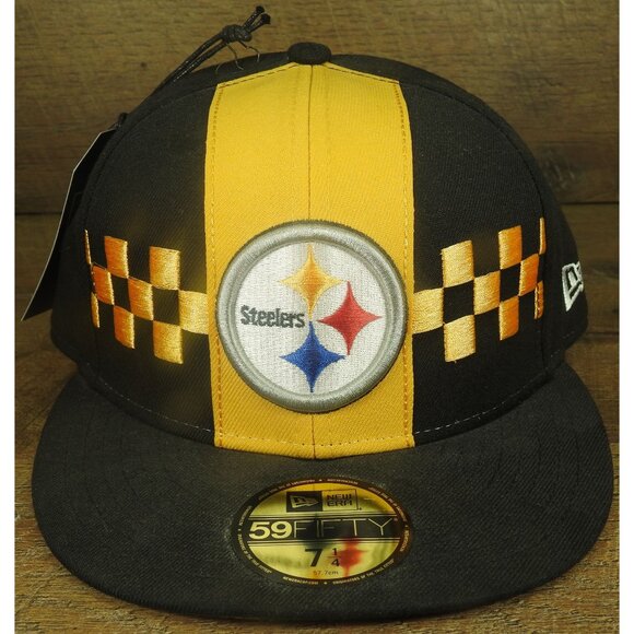 NWT Pittsburgh Steelers New Era 59FIFTY 2019 Draft 59Fifty Fitted Hat Size 7 1/4 - Picture 2 of 14